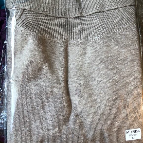 Off Shoulder Foldover Bodycon Sweater Dress Mocha Small - Picture 4 of 4